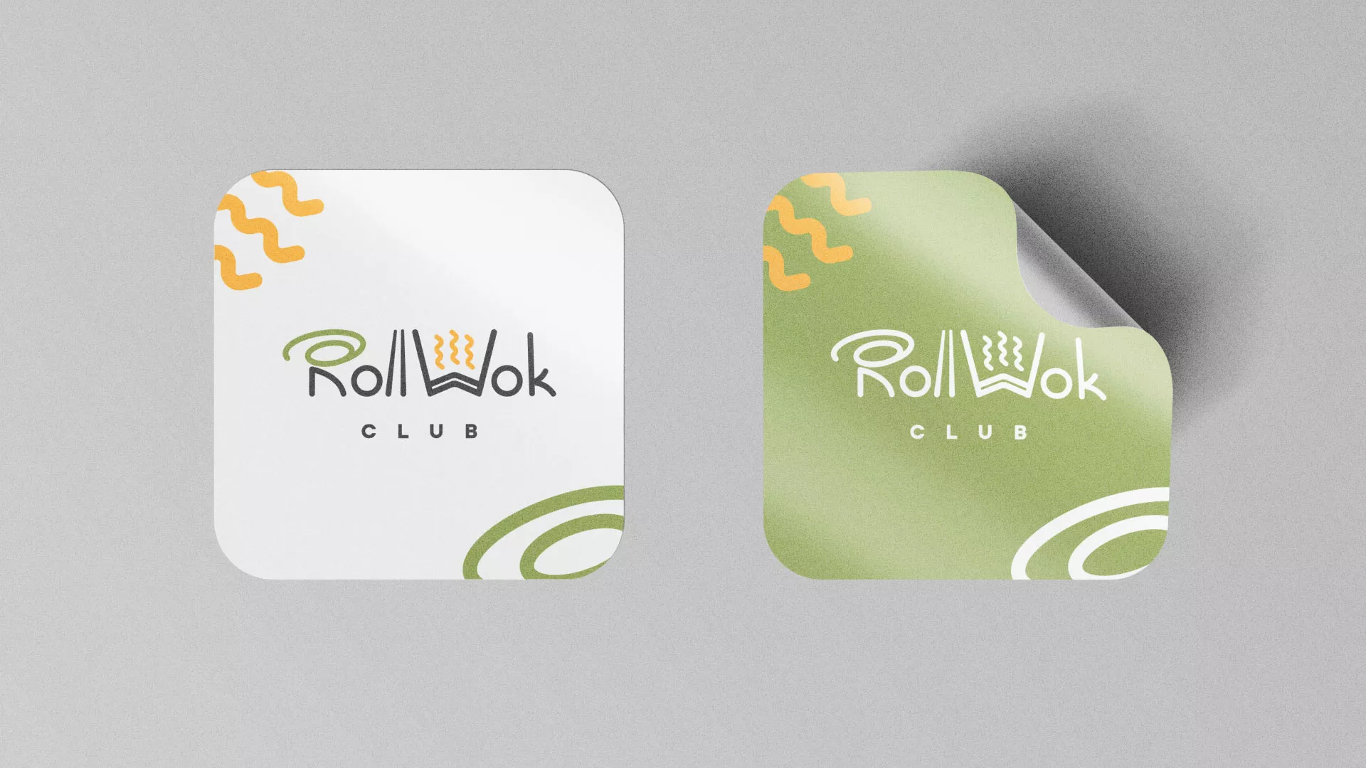Разработка логотипа и фирменного стиля суши-бара «Roll Wok Club» в Сарове