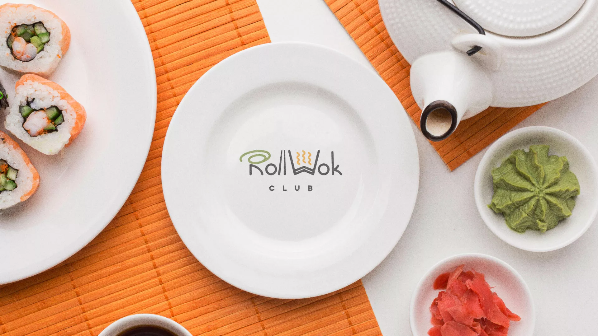 Разработка логотипа и фирменного стиля в Сарове для суши-бара «Roll Wok Club» Разработка логотипа и фирменного стиля в Сарове для суши-бара «Roll Wok Club»